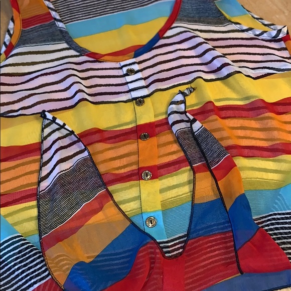 Nohra Clothing Sheer Multi Colored Blouse - Picture 3 of 5